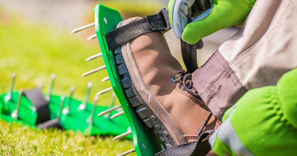 Using Lawn Aerator Shoes 